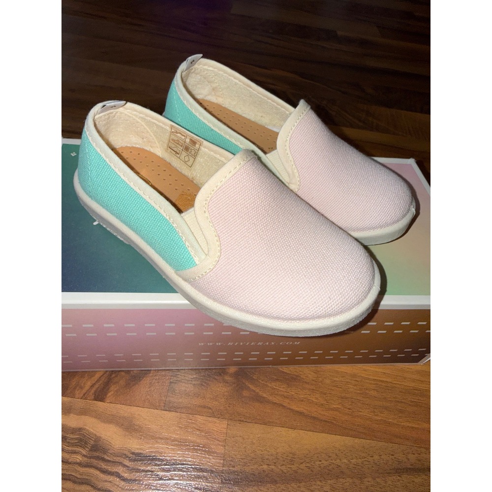 RIVIERAS Kids Toddler Little Big Kid Malabar 25 Slip On Shoe Aqua‎ Pink NEW